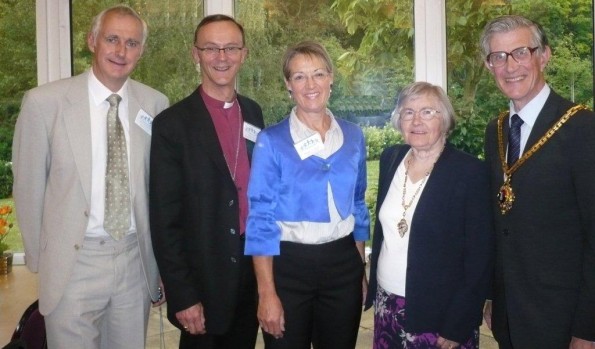 Friends AGM copy5 Left to right: Prof. Richard Lewis (Vice-President), The Right Rev. Dr. John Inge (Bishop of Worcester and President), Mrs. Eluned Smith (Chairman), Mrs. Jane Tibbutt (Mayoress) and Cllr. Dr. David Tibbutt (Mayor)