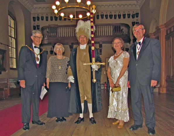 Me with Mayoress Jane Tibbutt, Sword Bearer Frank, Deputy Mayoress Jill Berry, Deputy mayor Roger Berry Mayor and Mayoress with Deputy Mayor and Mayoress