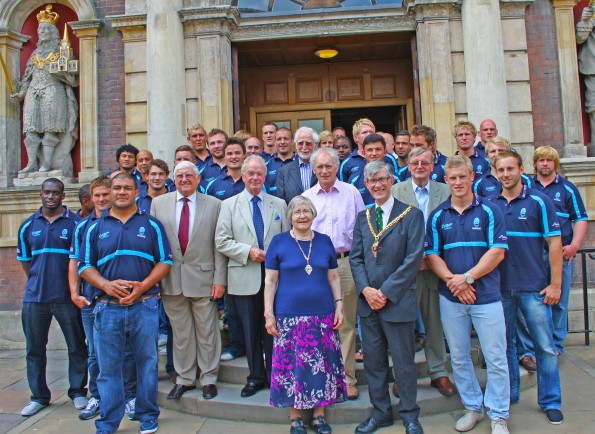 Worcester Warriors Worcester Warriors outside the Guildhall