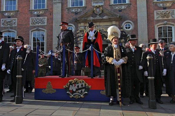 Moments before the salute with the Senior Deputy Lord Lieutenant Moments before the salute with the Senior Deputy Lord Lieutenant