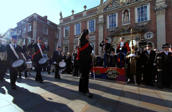 Remembrance Sunday Parade past the Guildhall Remembrance Sunday Parade past the Guildhall