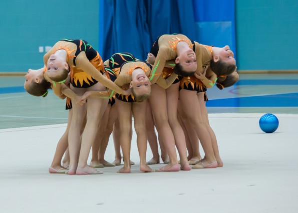 The Worcester Rhythm Gymnastics Club, performing at the City of Worcester Sports Awards 2013.