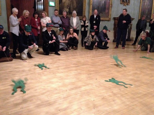 Frog racing at the Guildhall