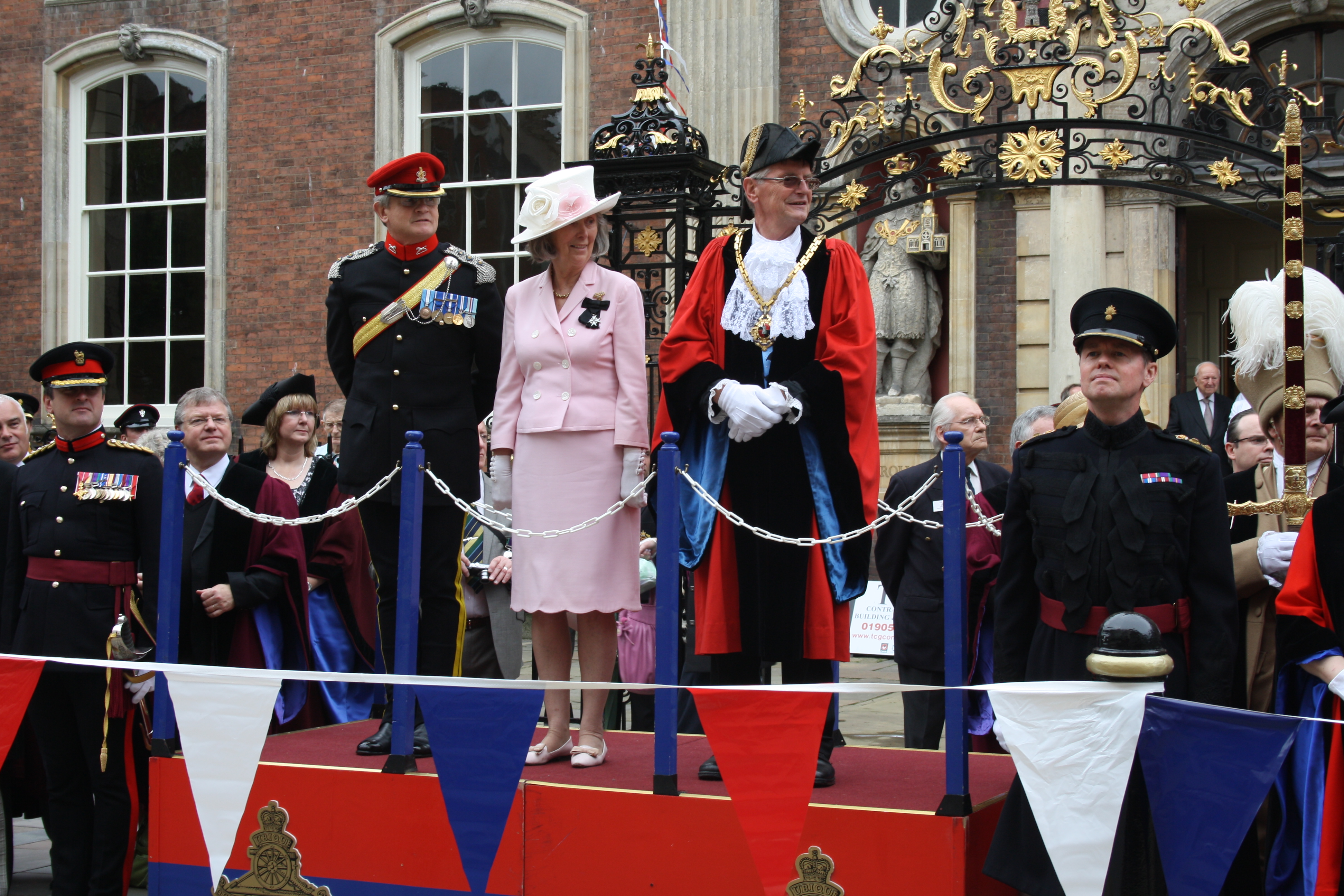 Waiting for the Salute at Worcester’s Armed Forces Parade Mayor of
