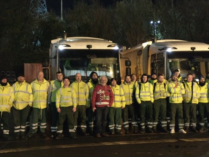 The Mayor with the City Council's recycling & waste crews