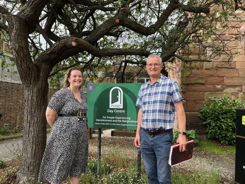 The Mayor at Maggs Day Centre with Melissa Blewitt, the charity's marketing and relations manager