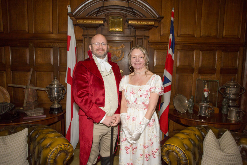 The Mayor of Worcester Mel Allcott with consort Andy Lee at the Charity Banquet