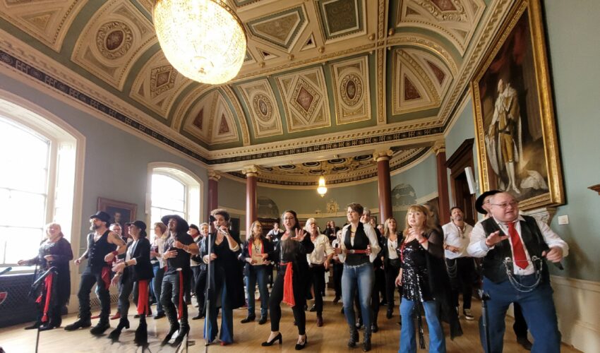 Voices Unlimited singing at the Guildhall