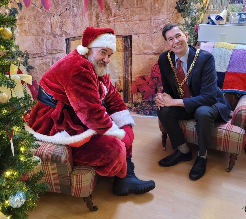 Cllr Dr Matt Lamb with Santa