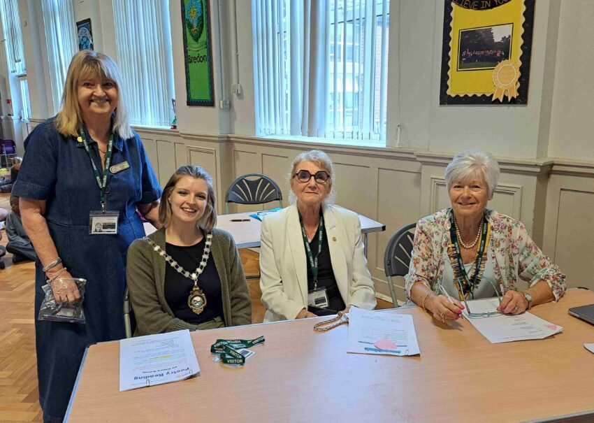 The Mayor and the other judges of the Hollymount School speaking competition