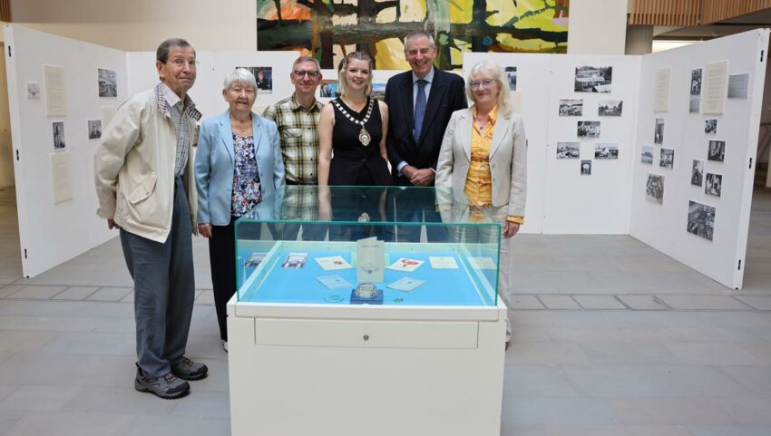 People at the “Inspired for Life” exhibit